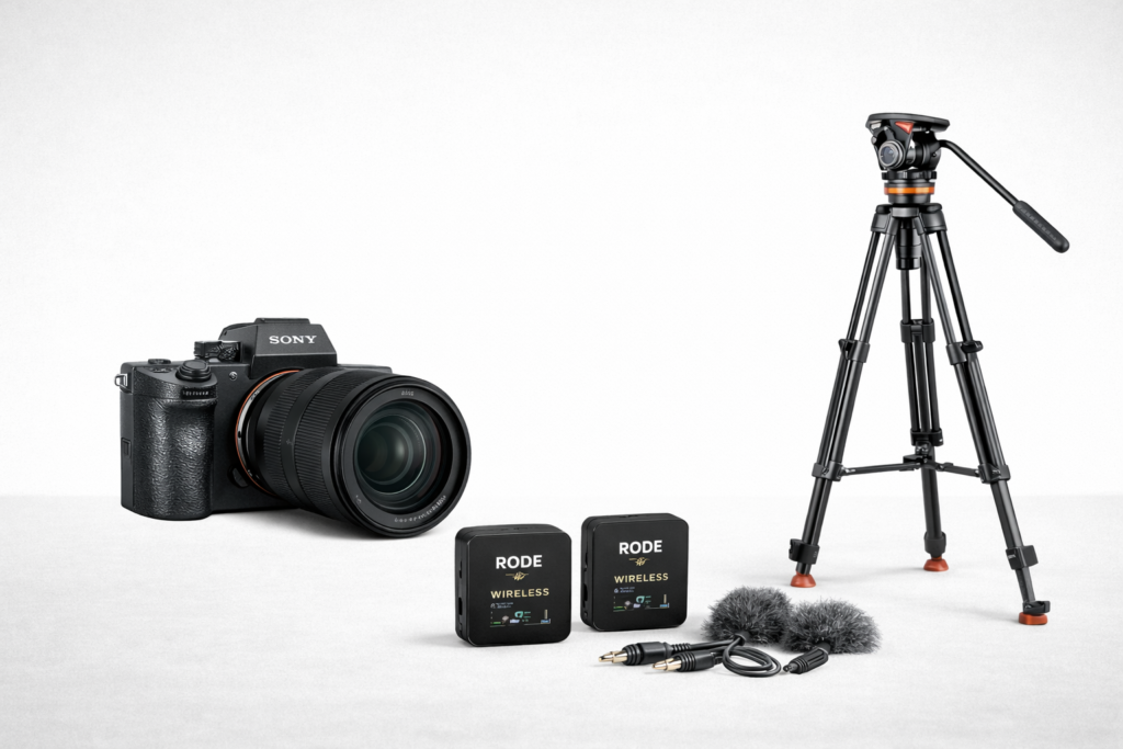 SONY ALPHA IV + TREPIED + MICRO